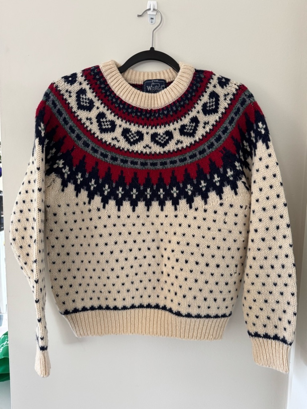 Vintage Woolrich Fair Isle Cream Sweater